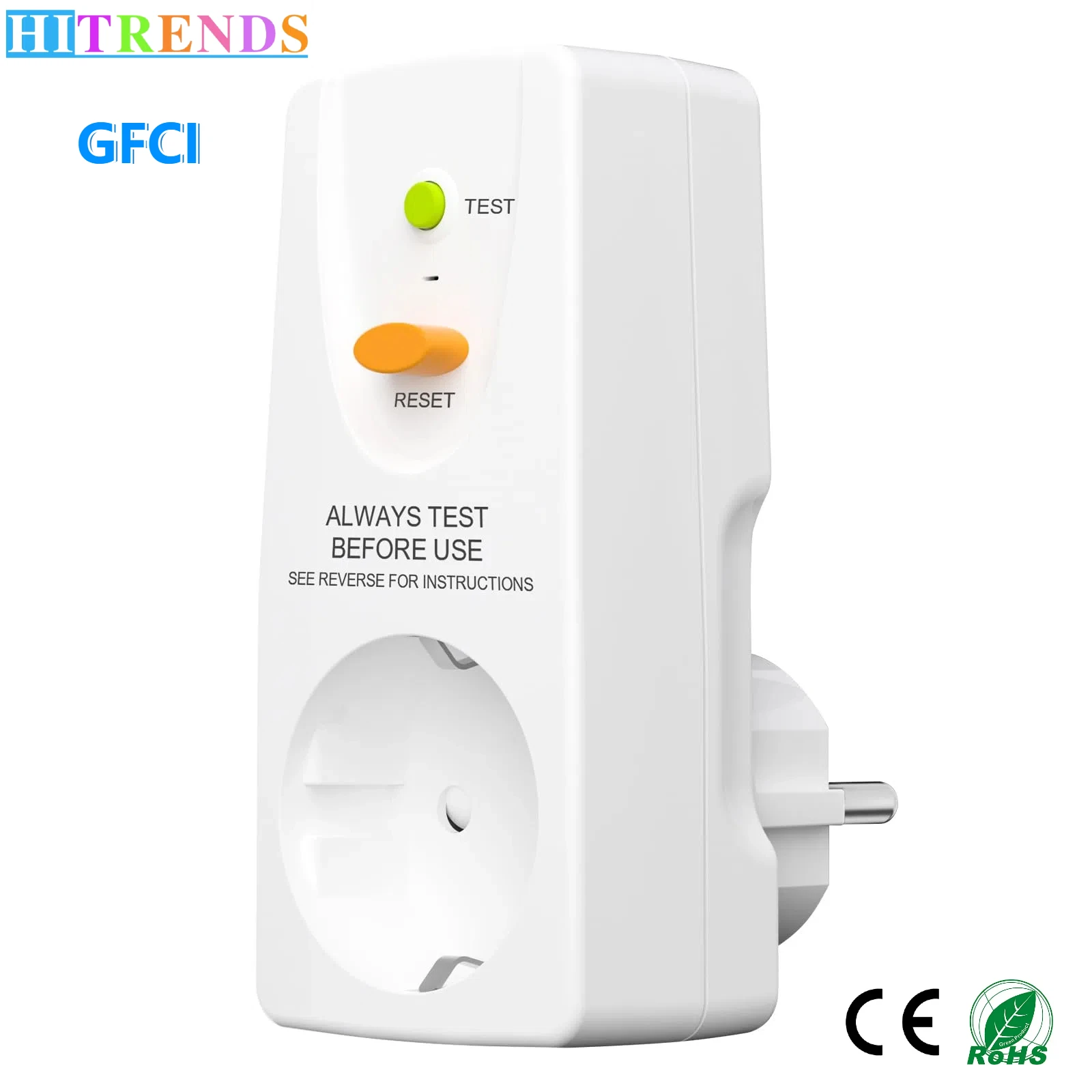 Eu plug Gfci leakage protection socket Rcd cut-off switch safety protection plug 16A for household appliances, tools, outdoor