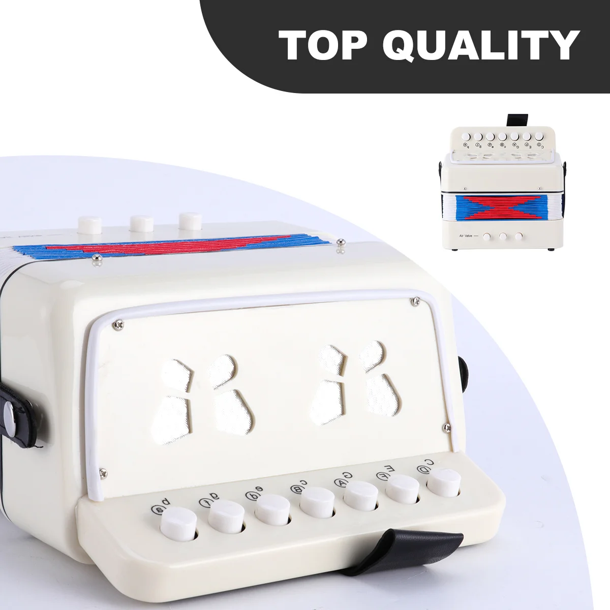 

1Pcs Mini Accordion Educational Children Instrument Safe Ecofriendly ABS Metal Improve Cognitive Eyehand Coordination Gift 3