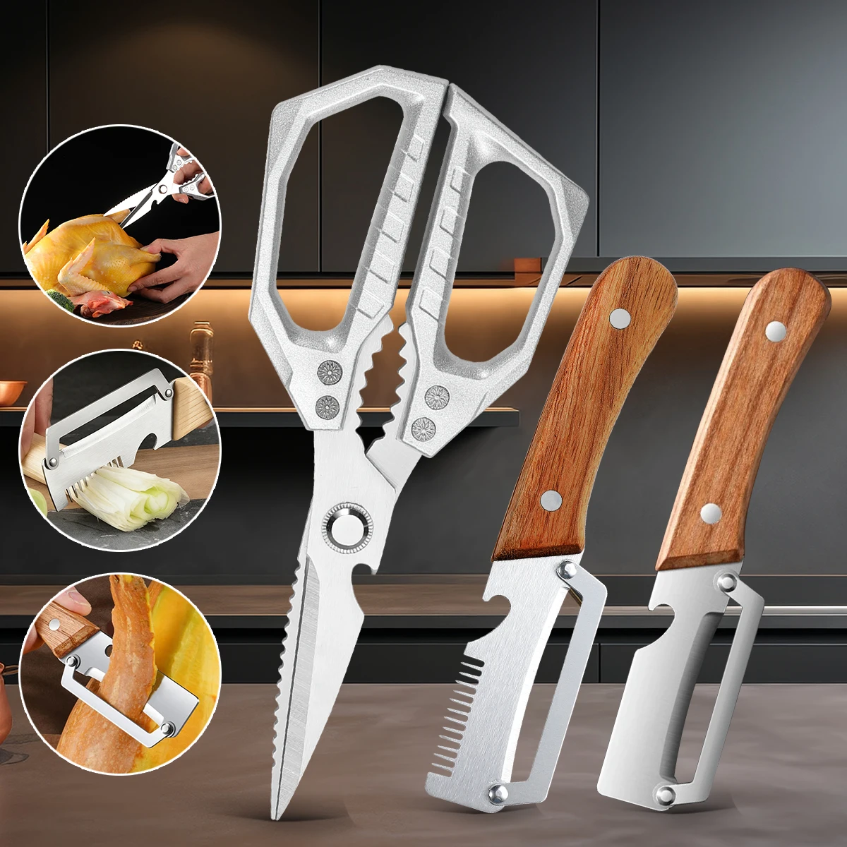 utensilios-de-cozinha-em-aco-inoxidavel-para-vegetais-e-frutas-incluindo-cortador-de-carne-descascador-de-vegetais-e-frutas-e-cortador-de-cebola