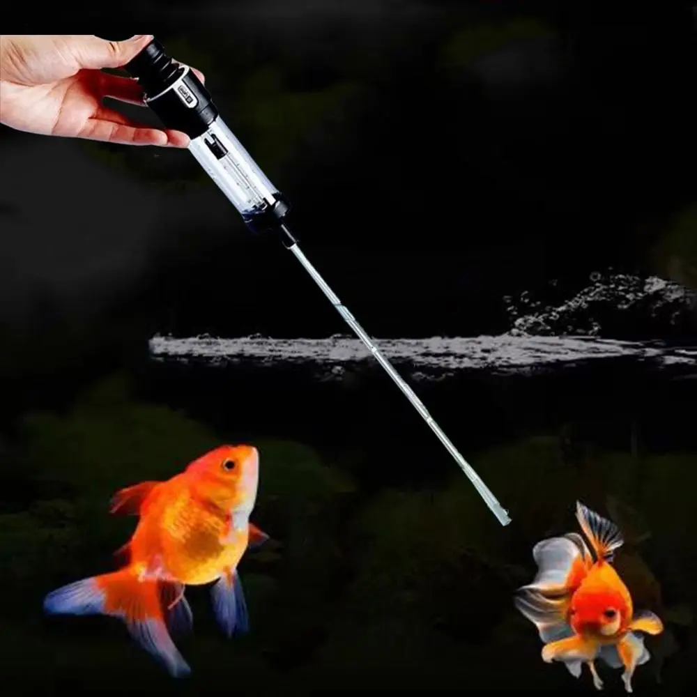 Plastic Fish Tank Feces Suction Tool Strong Suction with Extension Tube Fish Tank Water Change Tool Detachable