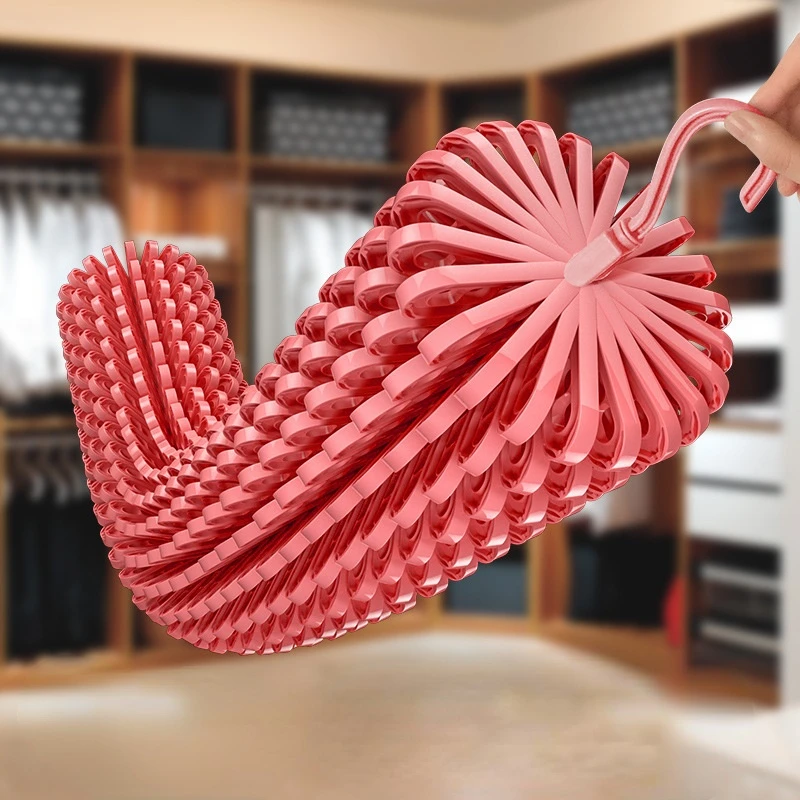 Pants Rack Storage Artifact Folding Household Multi-function Magic Hanger Seamless Multi-layer Pants Clip Wardrobe Skirt Storage