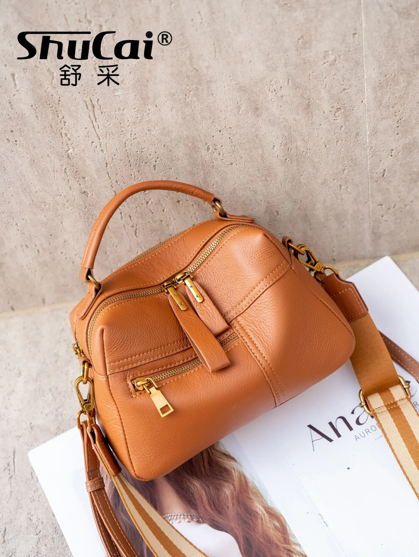 حقيقي الصف جلد البقر المرأة الكتف Crossbody حقيبة صغيرة فاخرة مصمم العلامة التجارية السيدات لينة جلد البقر حقيبة يد الإناث 8 ألوان #3