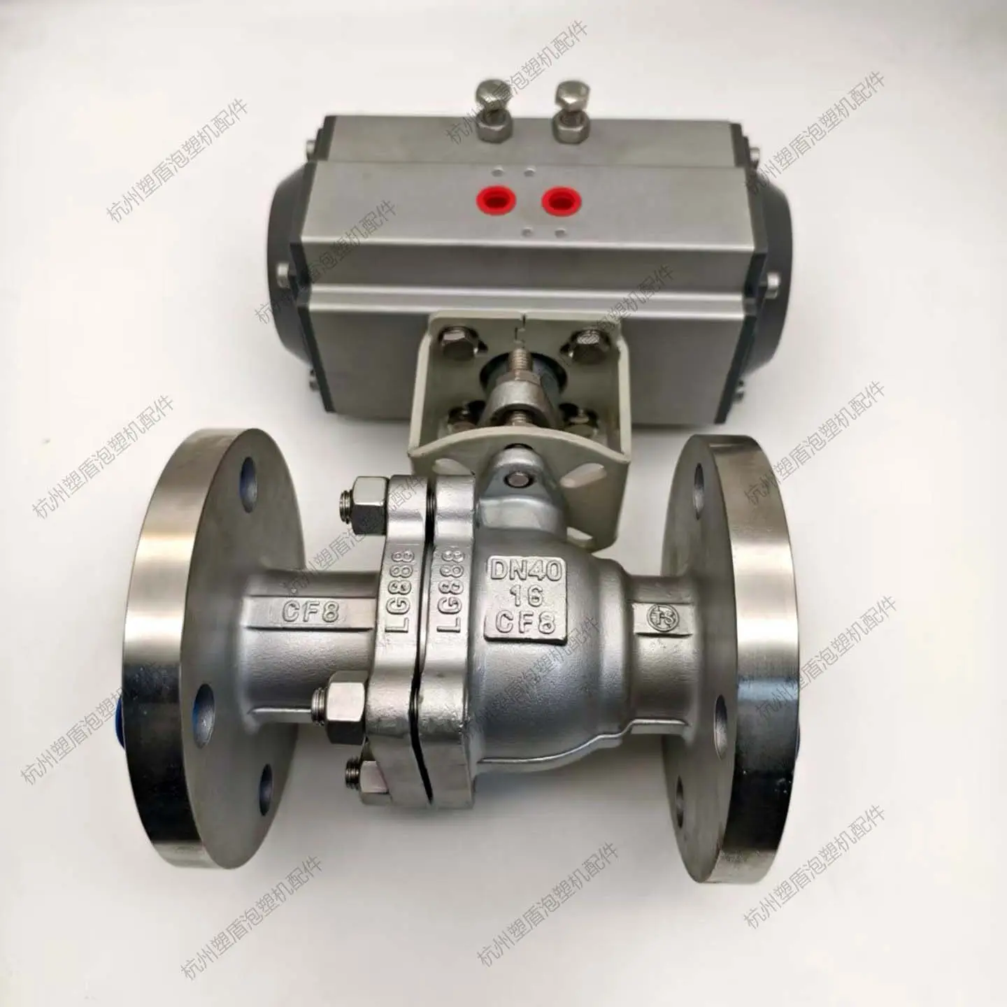 EPS Accessories Industrial Valve Stainless Steel Pneumatic High Temperature Resistant Flange Ball Valve Double Acting LG888 DN40