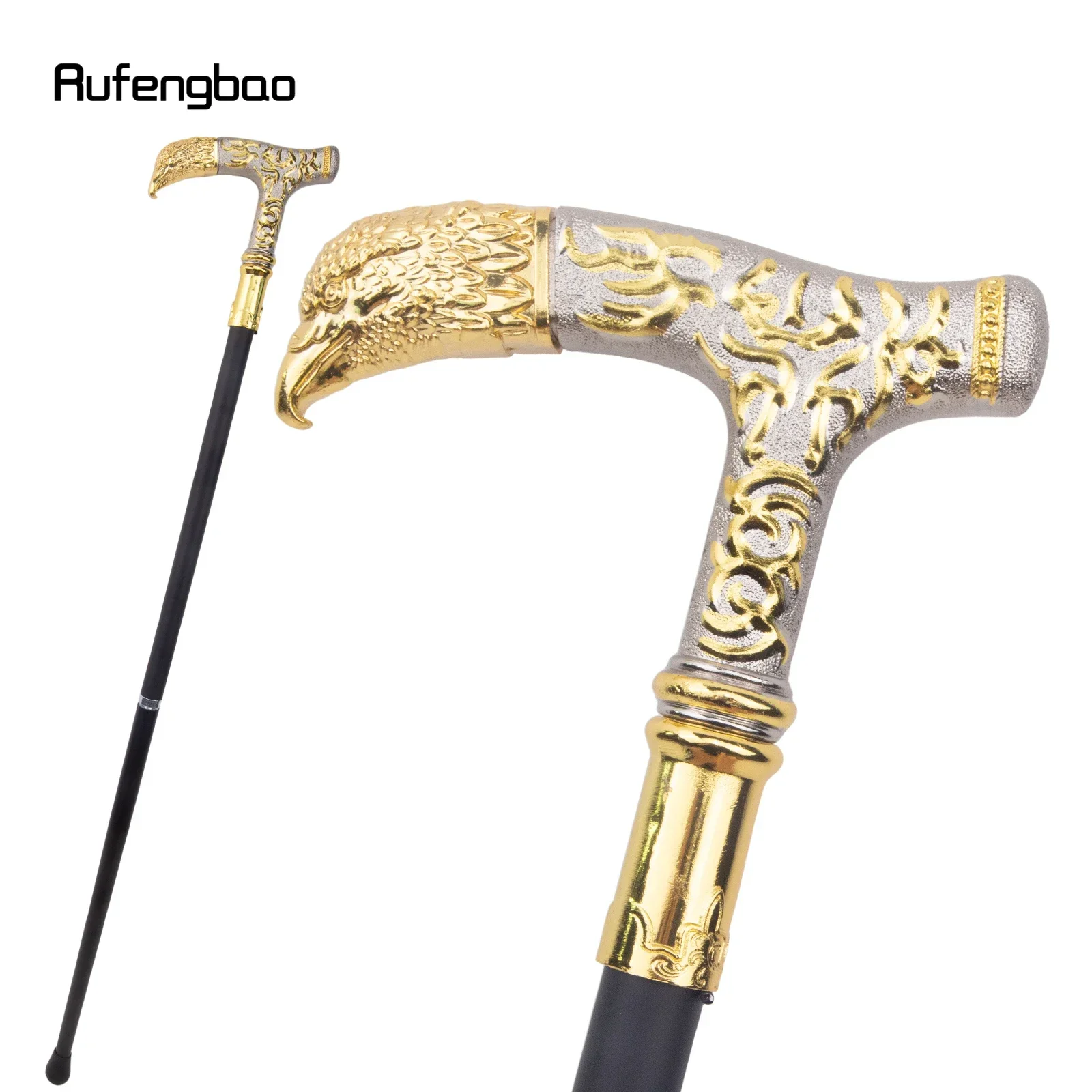 

Golden White Eagle Handle Luxury Walking Stick Party Fashion Elegant Walking Stick Decorative Cospaly Cane Knob Crosier 89cm
