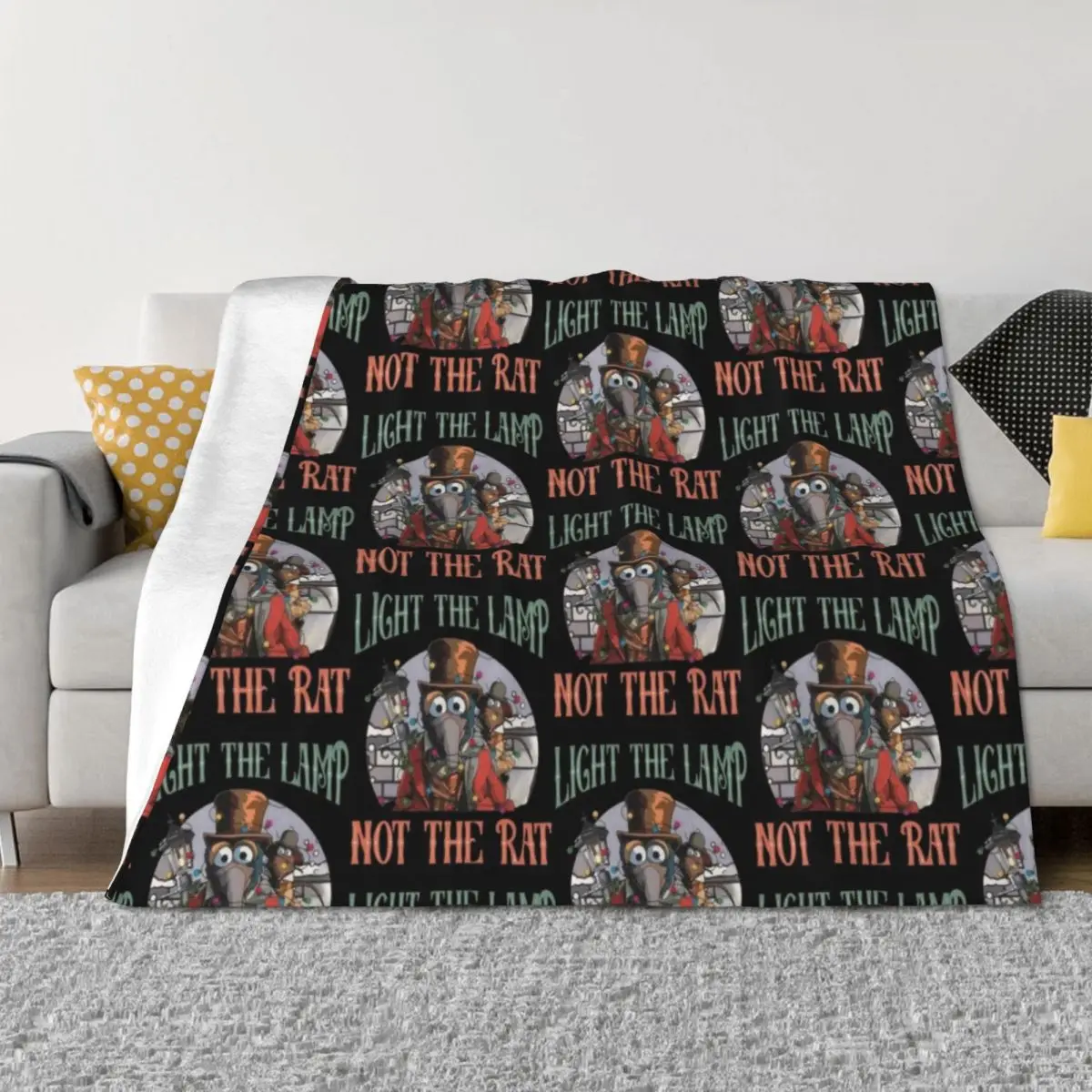 

Muppet Christmas Carol Light The Lamp Not The Rat Throw Blanket christmas gifts Plush Winter beds For Decorative Sofa Blankets