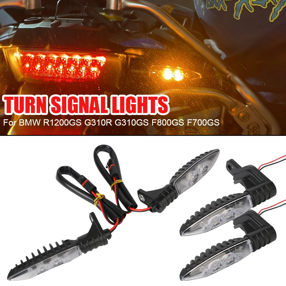 

12V Motorcycle Taillights Turn Signal Lights Front Rear Brake Lamp LED Indicator For BMW F800GS F700GS R1200GS GS 1200 Adventure