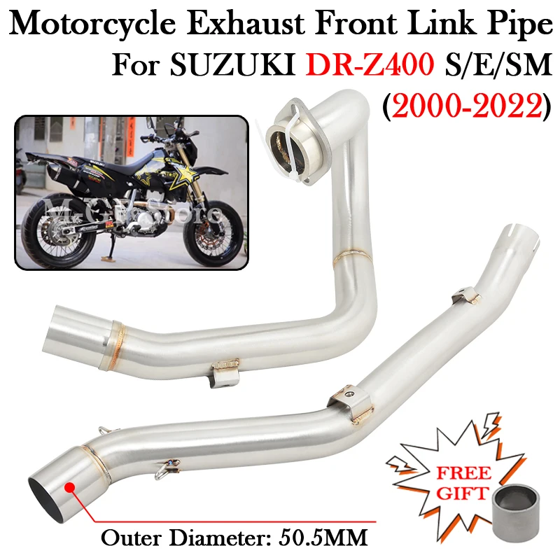 

For SUZUKI DRZ 400 2000 - 2022 DRZ400 S E SM DR-Z 400 DRZ400S Motorcycle Exhaust System Muffler Escape Moto Dirt Bike Link Pipe