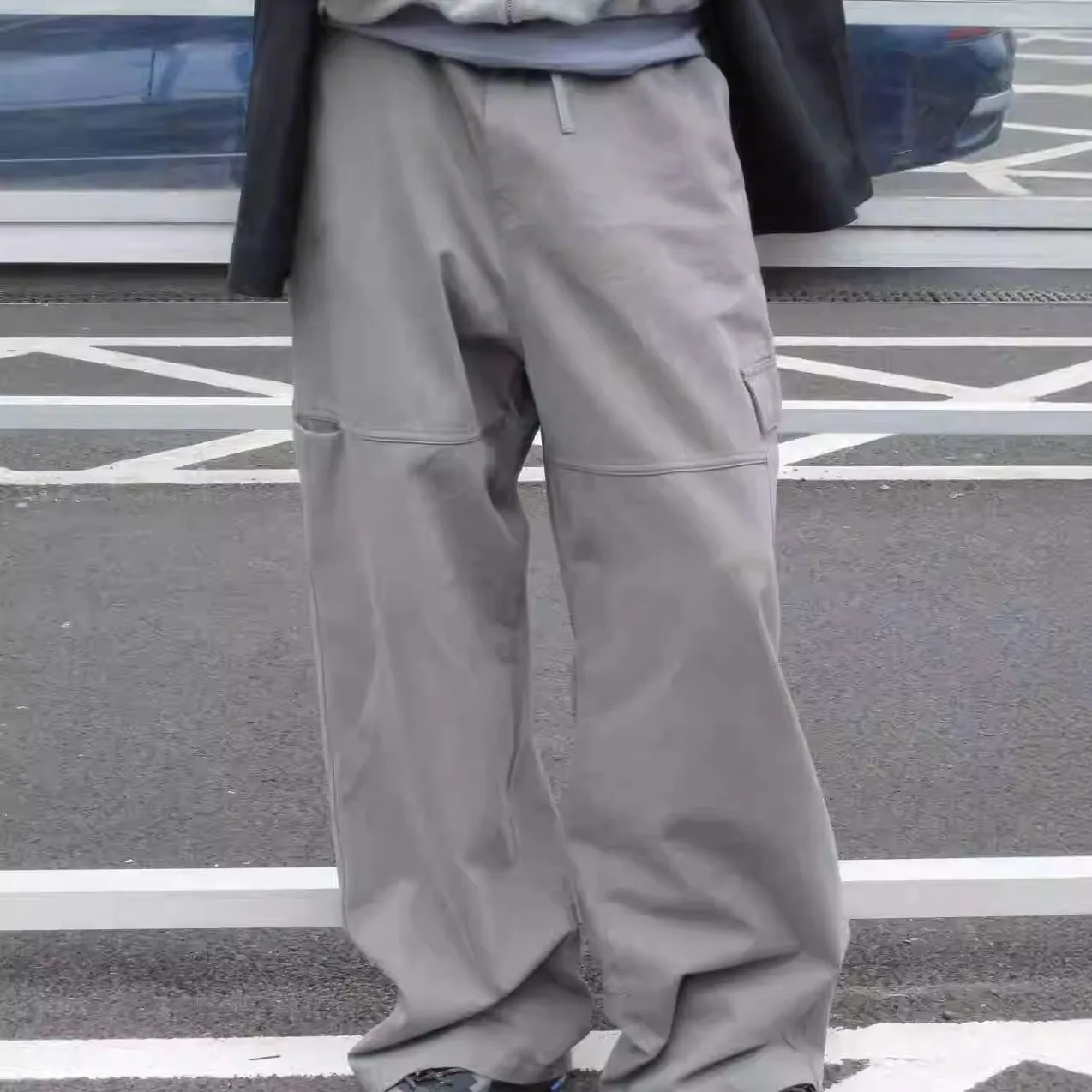 Pantaloni lunghi larghi da lavoro casual con vita regolabile Pantaloni stagionali autunnali da donna classici bassi personalizzati Dstring