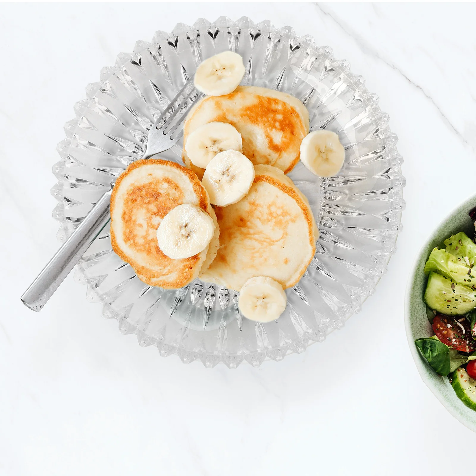 

1Pcs Acrylic Fruit Tray 30cm Transparent Crystal Snacks Dessert Plate for Kitchen Countertop Fruit Storage