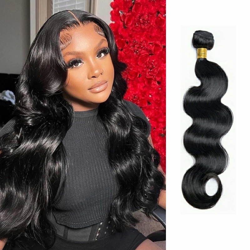 

Brazilian Body Wave Bundle Extensions Human Hair 1 PCS Bundles 100% Virgin Remy Hair Weave 30Inch Natural Color For Women