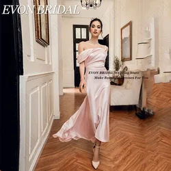 EVON BRIDAL Celebrity Red Carpet Dress 2024 Mermaid Satin Pink Strapless Vestidos Para Eventos Especiales Off Shoulder Backless