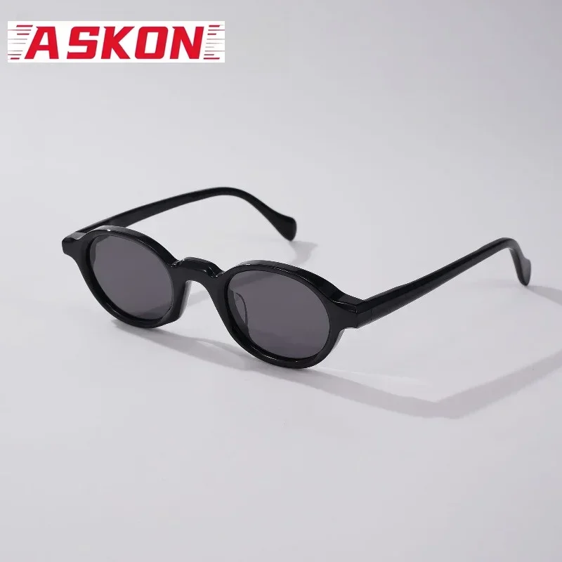 Top Quality Acetate Gradient Sunglasses Woman Thick Handmade Fashion Black Eyeglasses Men Oval Outdoor UV400 Classic Man GLASSES