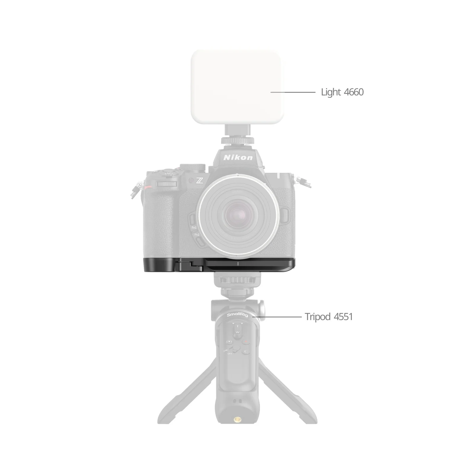 SMALLRIG Plaque Base Nikon Z50 II - Alliage Aluminium Avec Arca Swiss Et QD