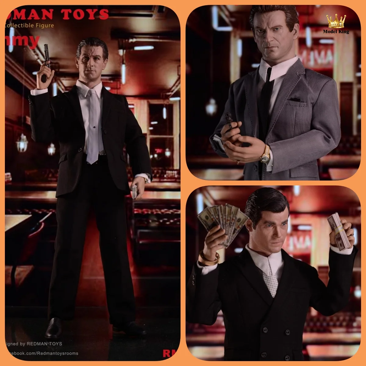 REDMAN TOYS RM057/058/59 1/6 Scale Classic Gangster Movie Characters Jimmy Tommy Henry Full Set for 12'' Action Figure  Toys