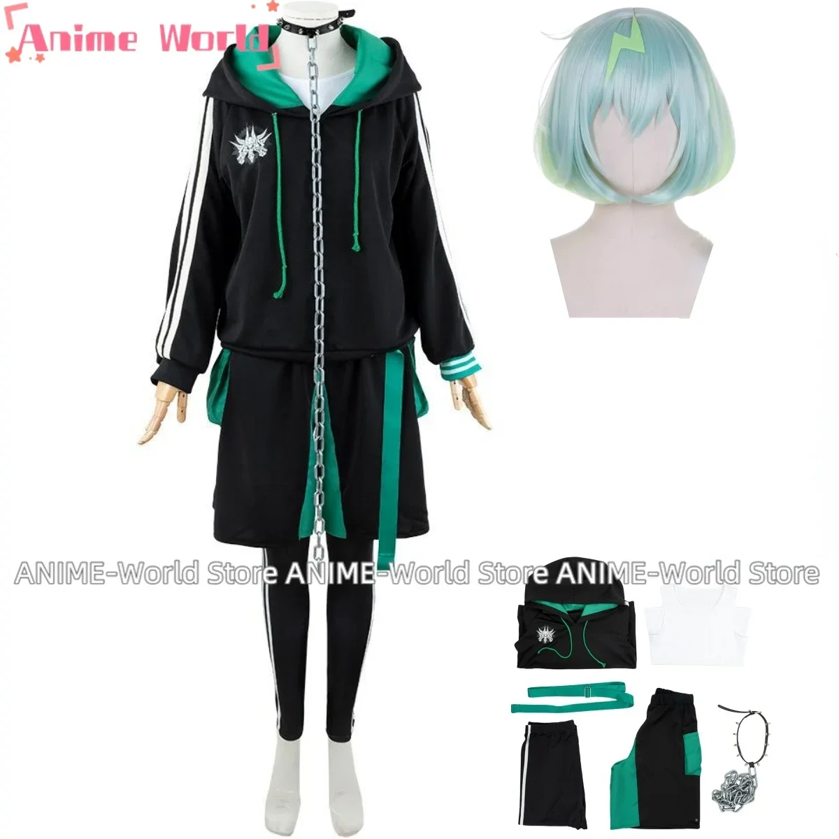 

Anime Game Paradox Live Mikoshiba Kenta Cosplay Costume Wig Hip-hop Style Sportswear Pullover Hoodie Man Woman Carnival Suit