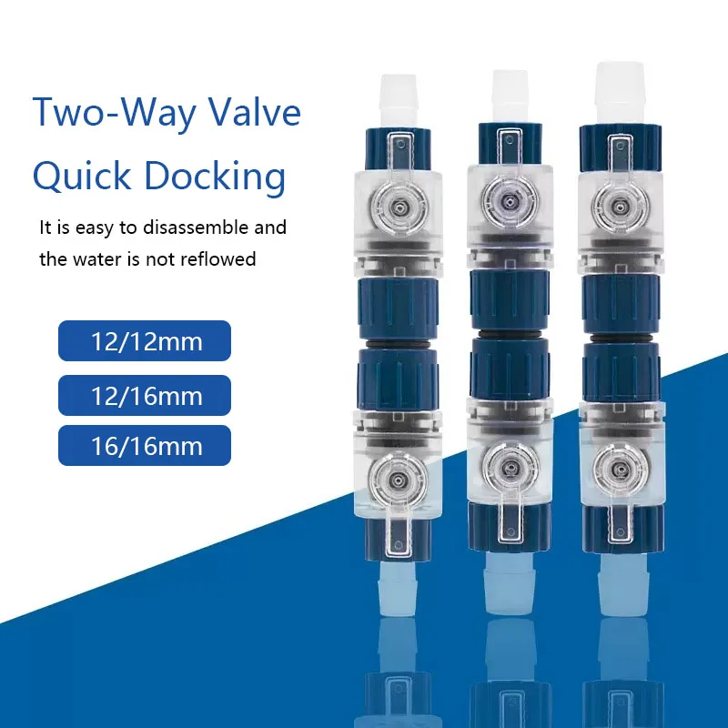 3 Size Aquarium Filter Water Tap Quick Release Connector Pipe Separation Joint Flow Valve Accessories Fish Tank Filtre 12/16mm