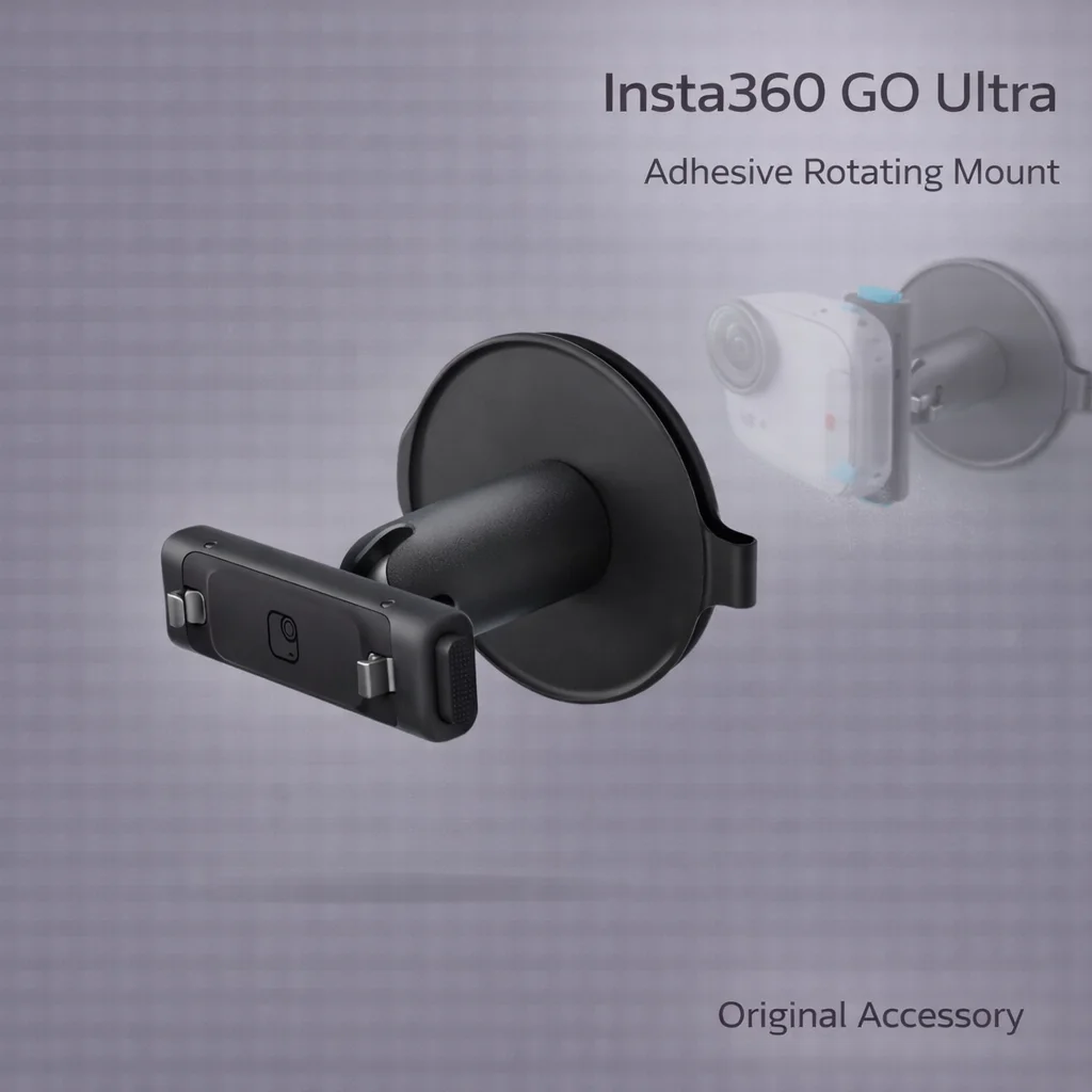 Adhesive Rotating Mount for Insta360 GO Ultra Suction Cup Adjustable Angle Holder 360 Rotation Camera Bracket