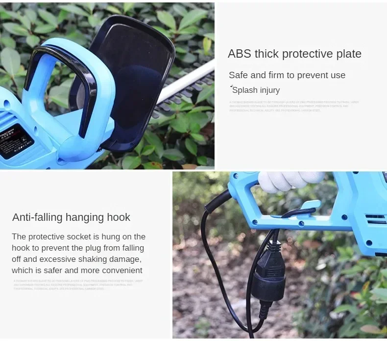 220V Electric Garden Hedge Trimmer with Lithium Battery and Flower Grass Cutting Function