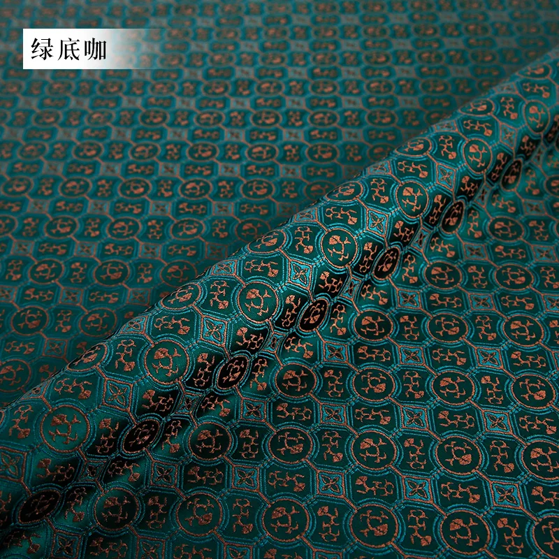 Handmade Design Fabrics Brocade Jacquard Plaid Fabric DIY Sewing Cheongsam Dress Needlework Clothing Material