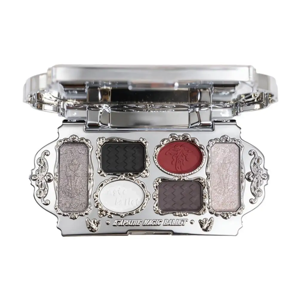 6 Color Eyeshadow Palette Swan Compact Matte Shimmer Crease Resistant Blendable Gothic Grunge Smokey Eye Makeup view 6
