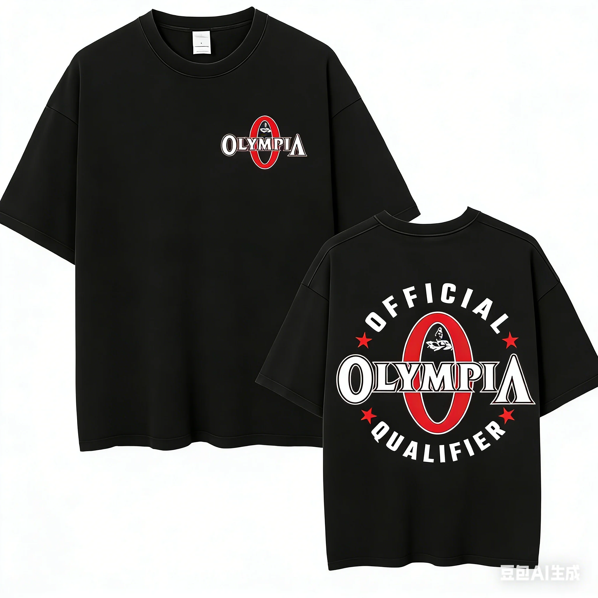 Camiseta Gráfica Vintage Olympia Gym para Hombre 2026, Camiseta de Verano con Cuello Redondo y Manga Corta, Camiseta Deportiva Informal de Algodón