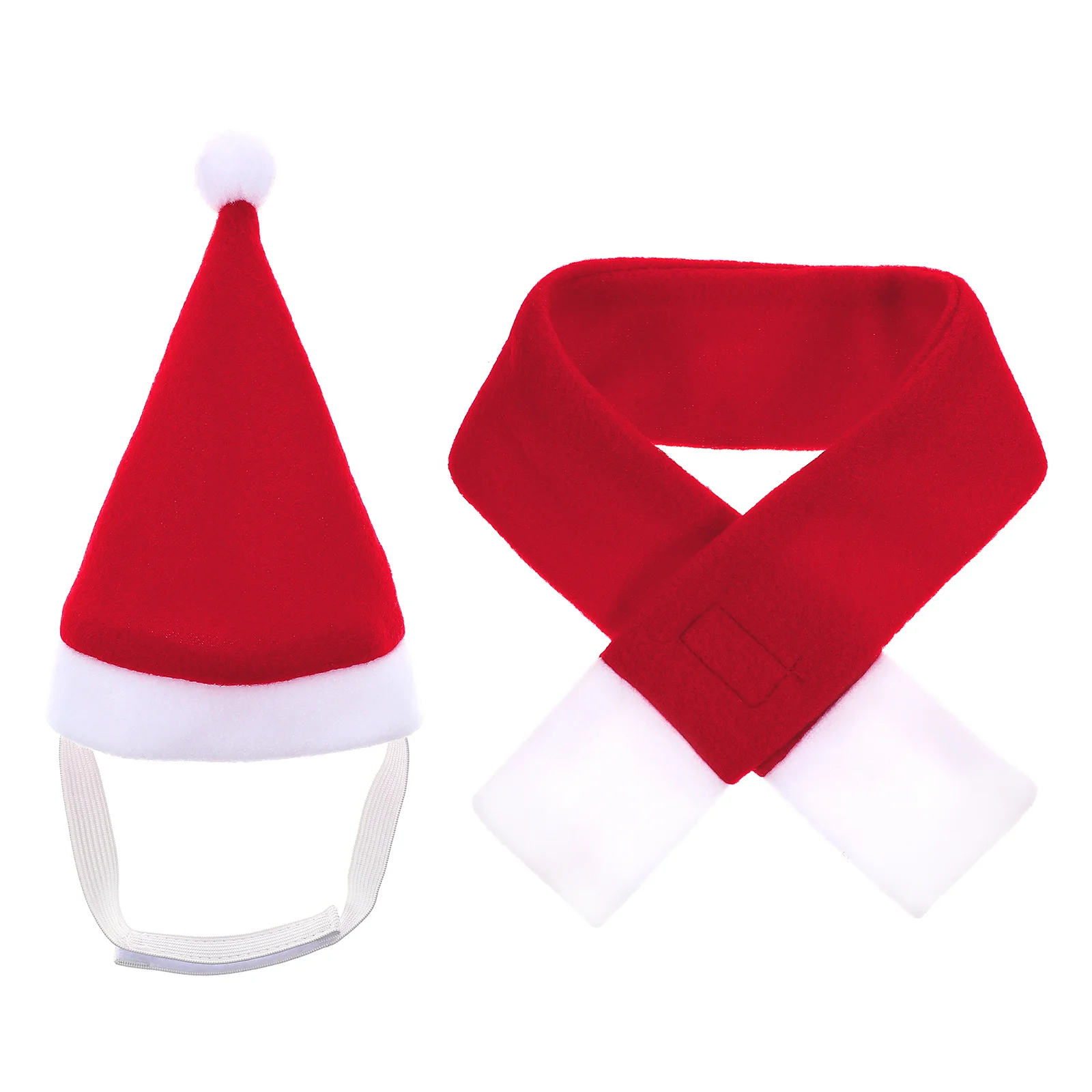 

Pet Hat Scarf Set Christmas Cat Cosplay Clothes Soft Comfortable Party Props Decorative Accessories Size L