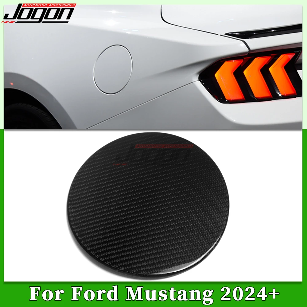 Real Carbon For Ford Mustang Dark Horse EcoBoost GT S650 2024 2025 Exterior Oil Fuel Tank Gas Cap Outlet Cover Trim Accessories