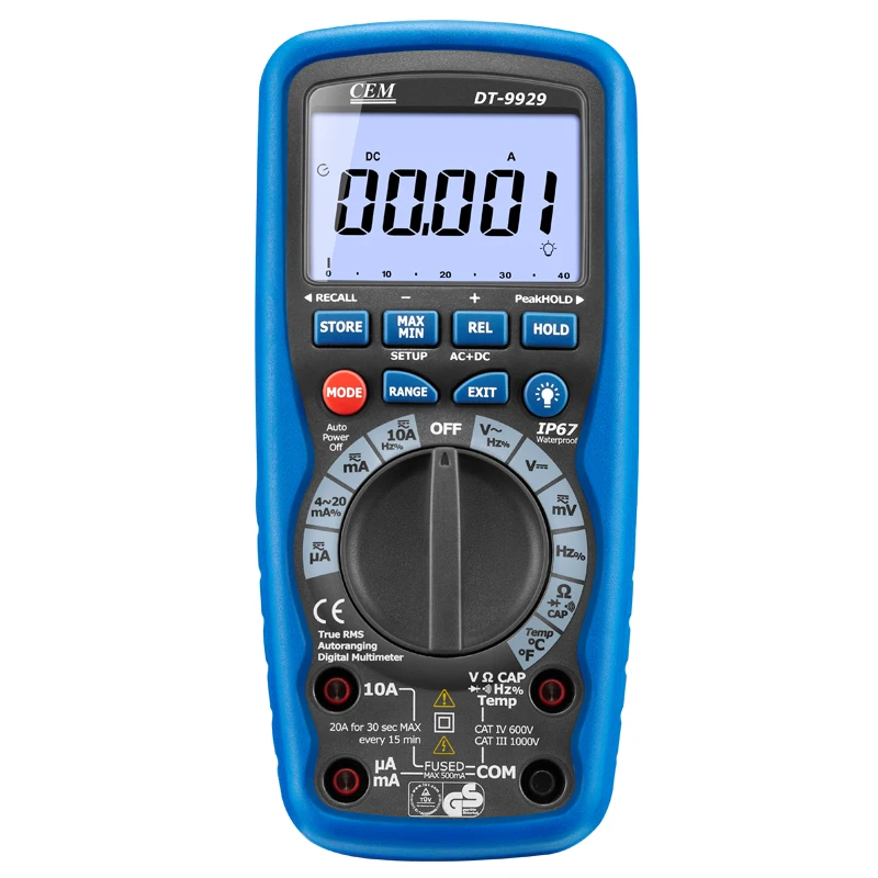 2025 CEM DT-9929 Portable Professional True RMS  Industrial Digital Multimeter For Industrial