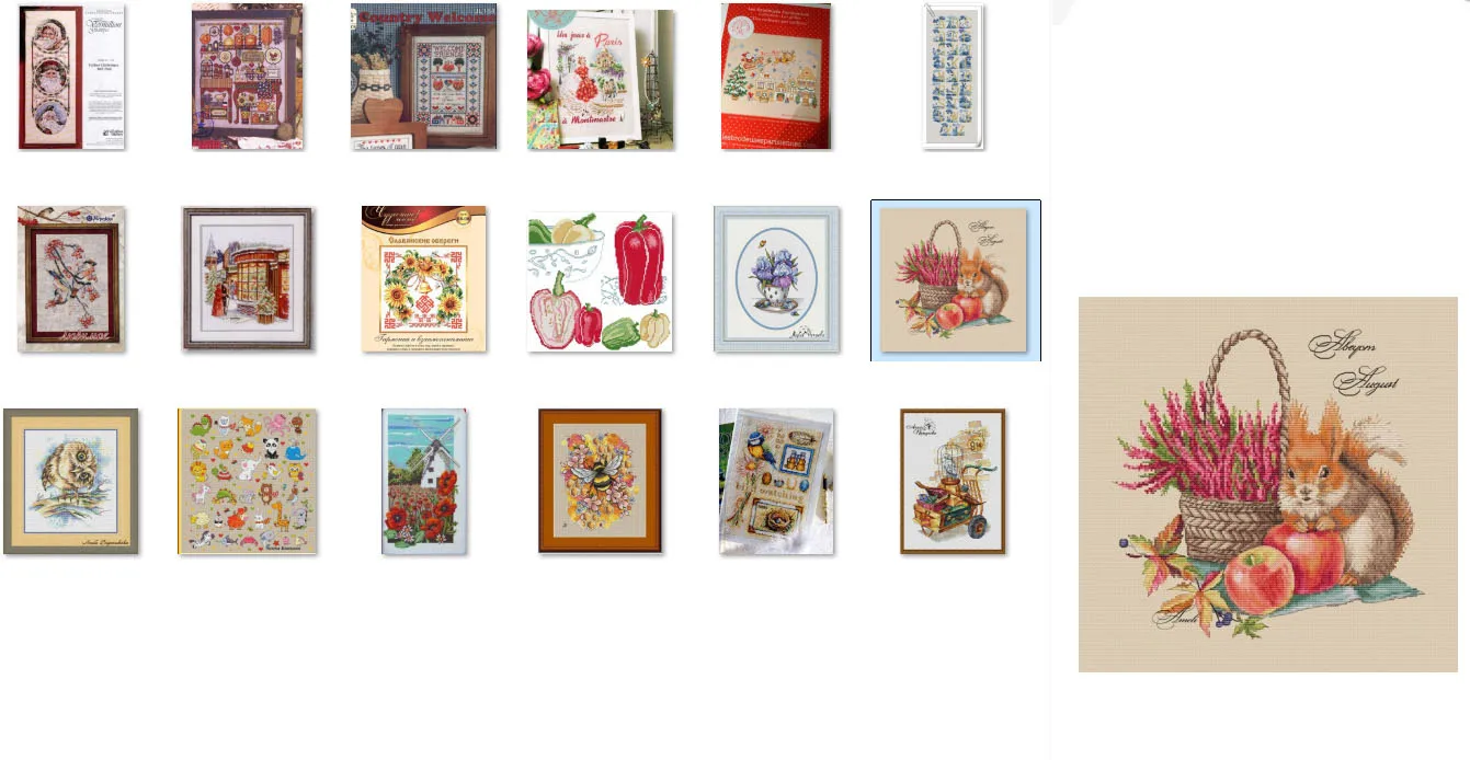 

Embroidery Kits,Cross Ktitch Kits,Cotton Frabric DIY Homefun Embroidery Needle Work Little Squirrel Eating Apples 38-37