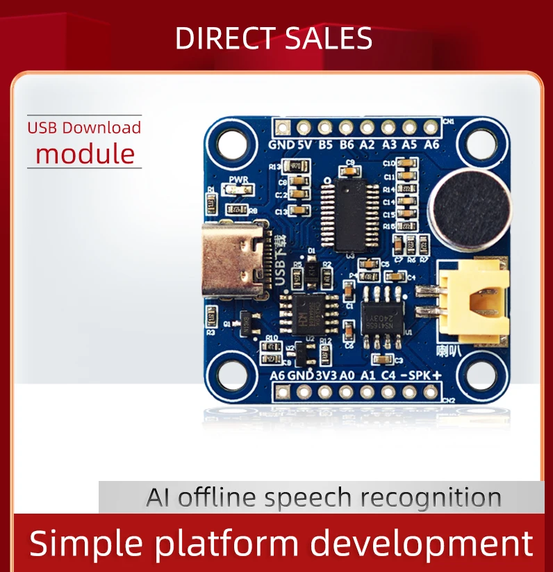 Intelligent Voice Recognition Module Voice Board VRM LD3320 Upgrade Version ASR 5V Power Supply