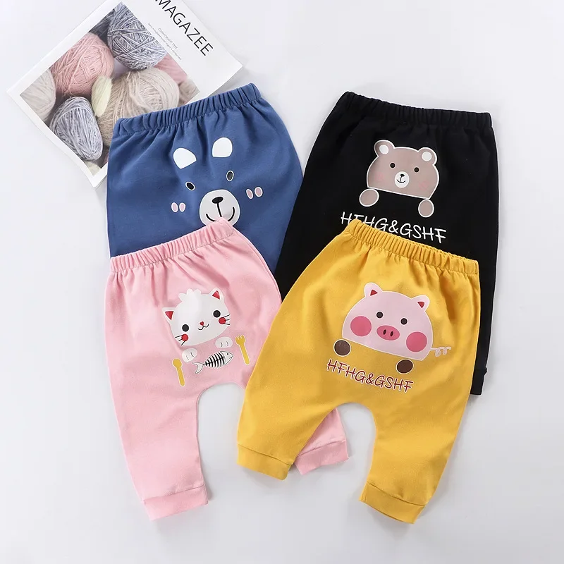 Newborn Baby Pants 6 Months Spring Autumn Leisure Harem Trousers  1 Year Baby Boys Girls Big PP Pant Baby Cotton Pants