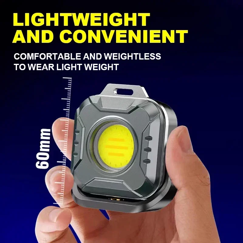 Mini Powerful LED Work Light with Magnetic Multifunctional 500LM 6 Modes Waterproof Powerful Camping Lamp Outdoor LED Flashlight