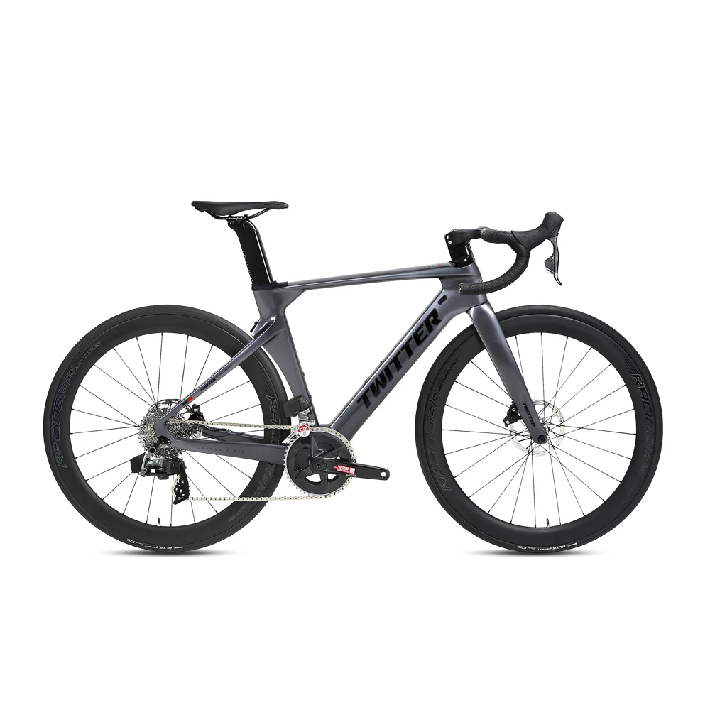 Bicicleta de Carreras de Fibra de Carbono R10 de Twitter, Nueva Llegada, Grupo Eléctrico, 24 Velocidades, Frenos de Disco, Bicicleta de Ruta