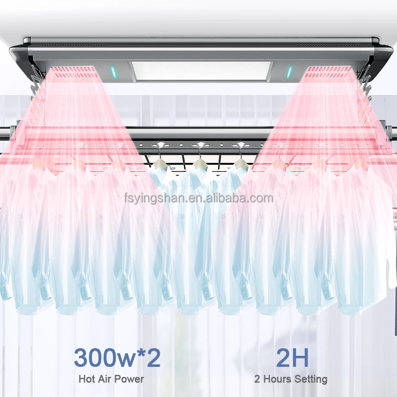 

Remote Control Electric Clothes Dryer Smart Home Electric Ceiling Clothes Drying Rack for Laundry Supplies Area