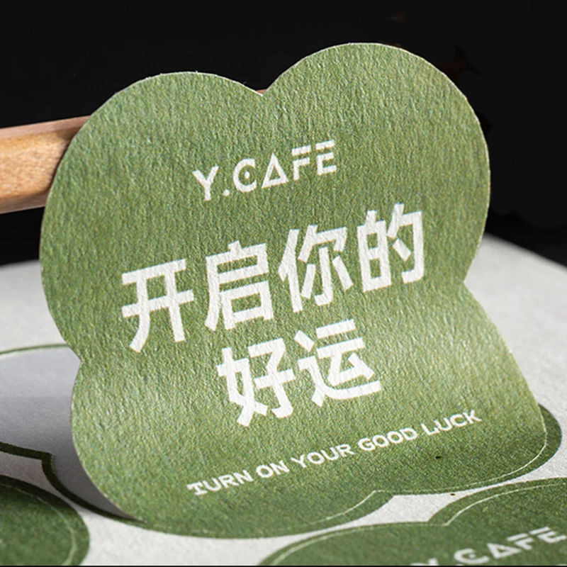 Special-shaped Stickers Custom Logo Labels Custom Trademarks Custom Milk Tea Baking Stickers Bronzing Bumps