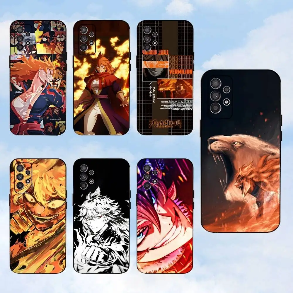 

Black C-Clover Mereoleona Phone Case For Samsung S25,S24,S23,S22,S21,S20,S10,Ultra,Plus,Lite,FE,Soft Silicone Black Cover