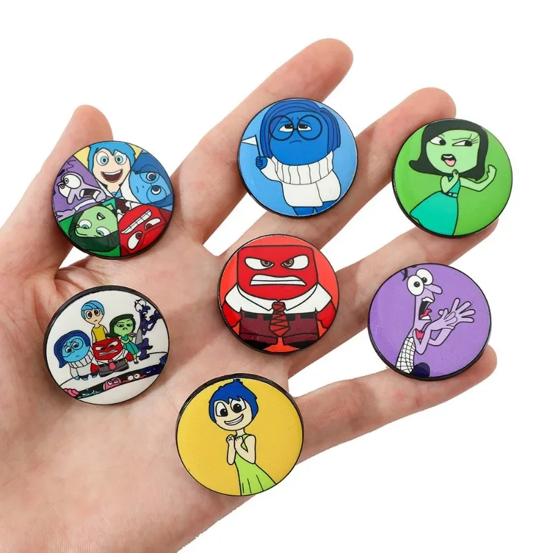 Disney Anime Inside Out 2 Brooches Cartoon Figures Joy Anger Custom Design Brooch Lapel Badges Bag Accessories for Friend Gifts