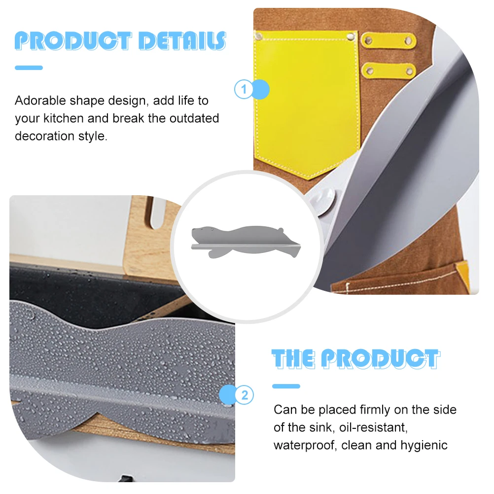 

Kitchen Splashing Guard Silicone Sink Baffle Board Strong Suction Non-Slip Oil Resistant Waterproof Splatter Shield For