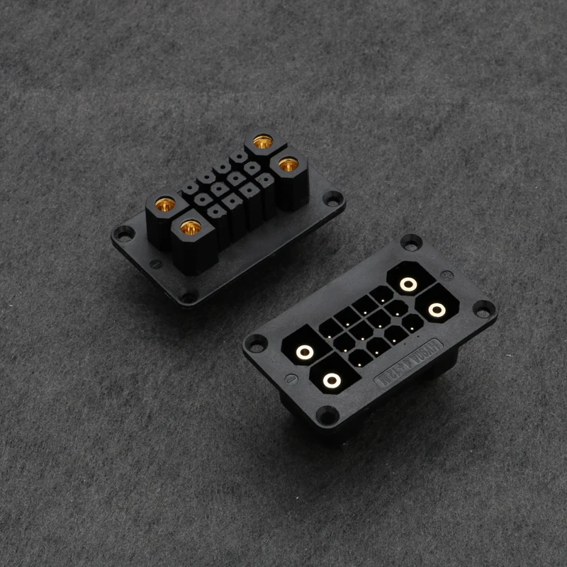 1Pair DC500V 90A Male/Female Connector Copper Gold-Plated Pin Aviation Model Controller Plug Reverse Insertion Prevention Design