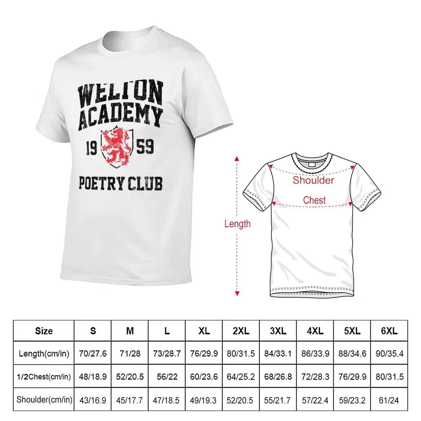 Welton Academy Poetry Club (Variant) T-Shirt customizeds summer clothes vintage clothes plus sizes mens t shirt graphic