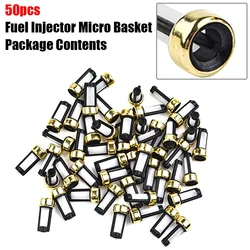 50 Pcs Universal Auto Fuel Injector Micro Filter Case12x6x3mm Basket Fuel Injector Filter For Bosch Injectors Fuel Inject Parts