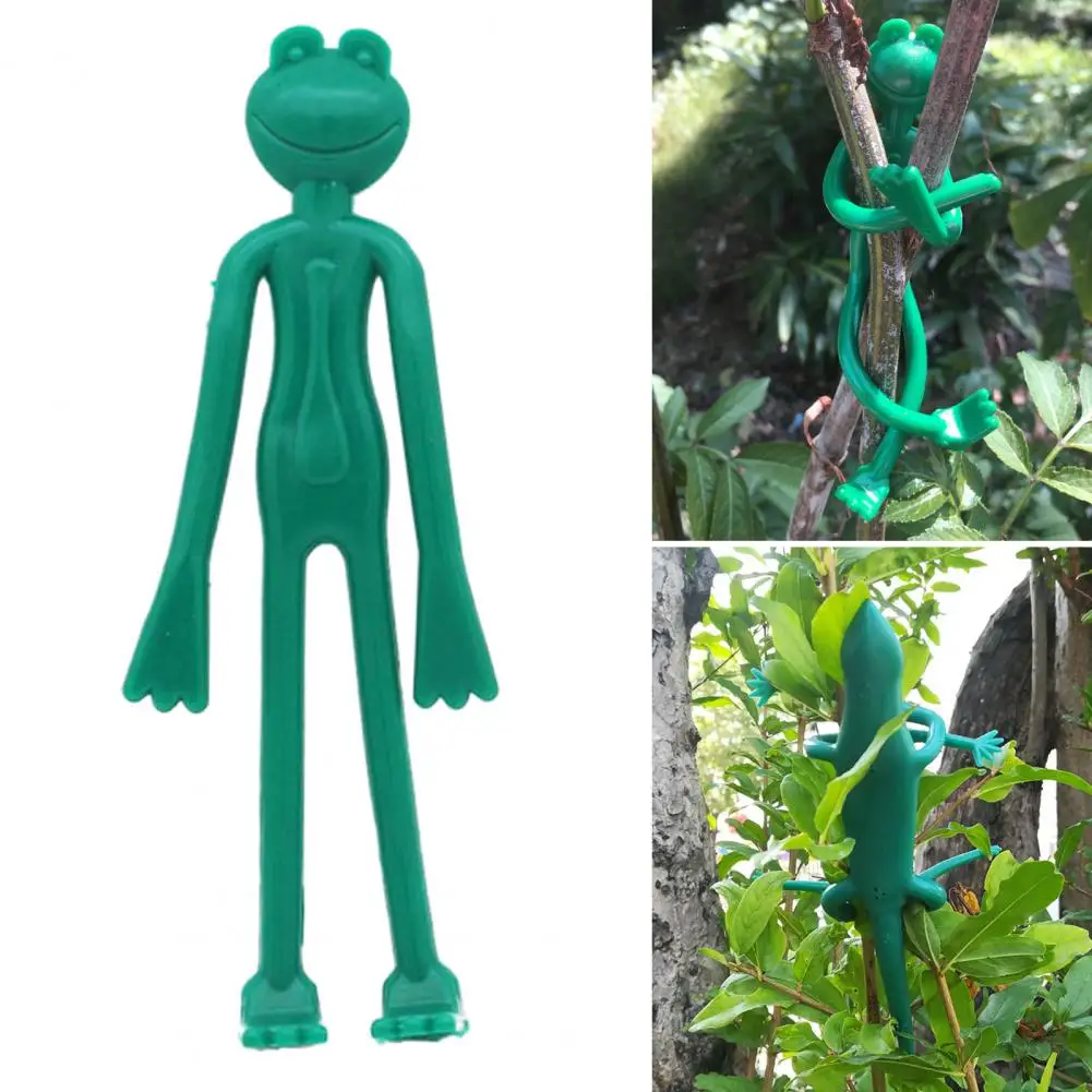 

10Pcs Plant Cable Ties Twisting Decorative Frog Plant Tie Twist Bendable Garden Tie Animal Shaped Tree Branch Plant Support