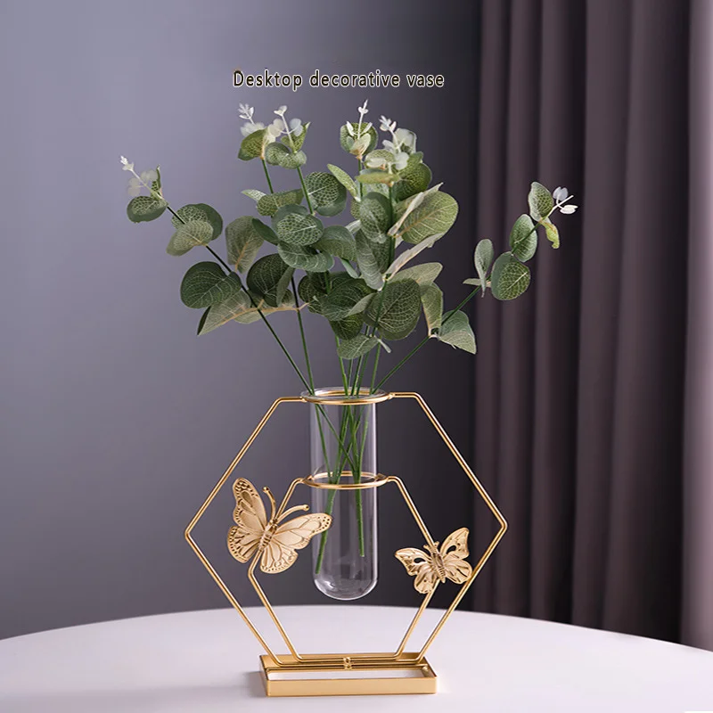 Hydroponic Vase Decoration Home Living Room Desktop Simulation Flower Planter Dining Table Light Luxury Style Decoration