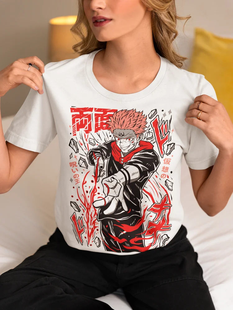 Jujutsu Kaisen Gojo Satoru T-Shirt Megumi Itadori Yuji Sukuna Shirt All Size