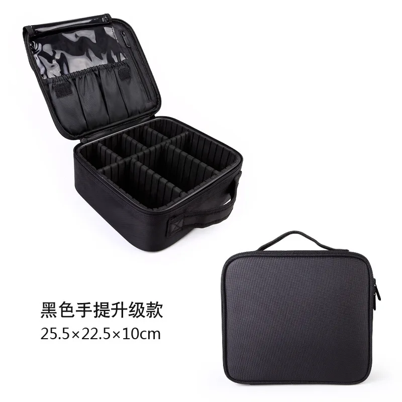 Small Oxford Cosmetic Organizer Bag Removable Compartment Tool Box Makeup Artist Follow Makeup Makeup Case