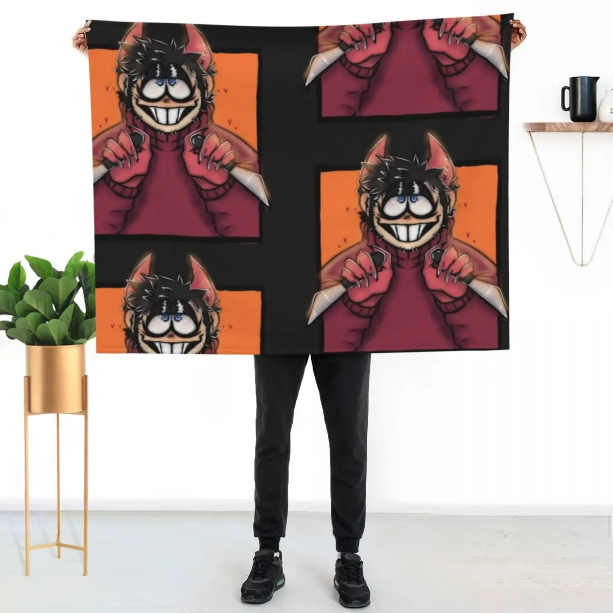 

Bob Velseb Throw Blanket Cozy Sofa Blanket for TV Watching Napping