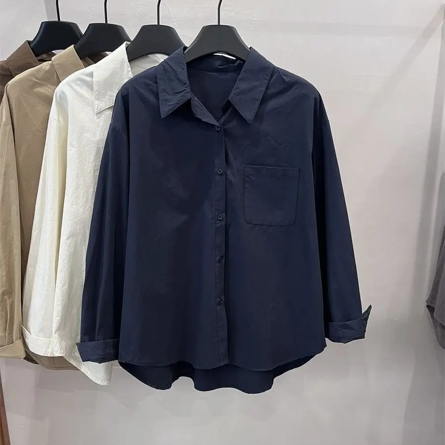 

Осенняя повседневная корейская мода, свободная офисная леди, простота, элегантный тренд, однобортные пуговицы, сплошной цвет, с длинным рукавом, Grace