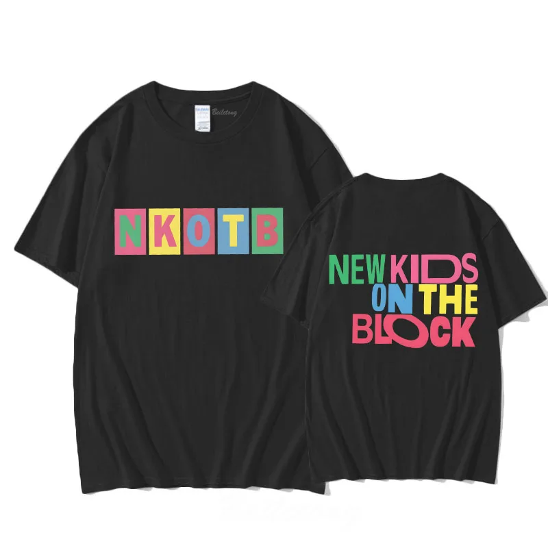 NKOTB 2024 Funko Pop Harajuku Round Neck T-shirt Men Women Summer Hip Hop Punk Sweatshirts Short Sleeve Soft Gothic Tops