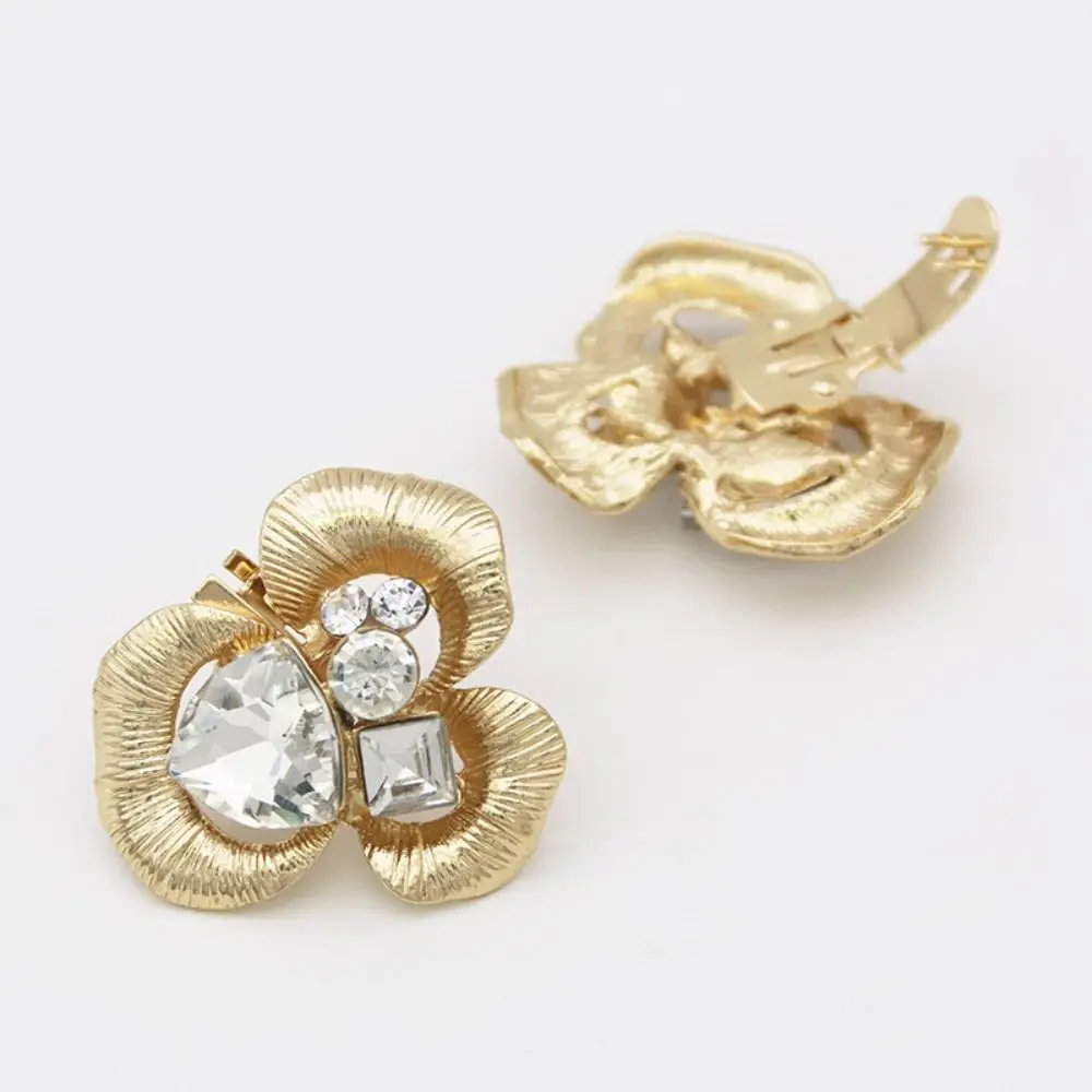 1pcs Women Wedding Flower Shiny Decorative Clips Shoe Decorations Charm Buckle Rhinestone Shoe Clip