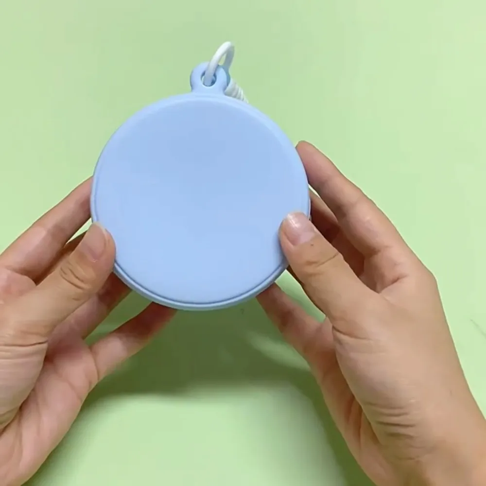 Multifunktionale Silikon-Kopfhörertasche mit Reißverschluss, tragbar, wasserdicht, Geldbörse mit Seil, runde Datenkabel-Aufbewahrungstasche für den Außenbereich